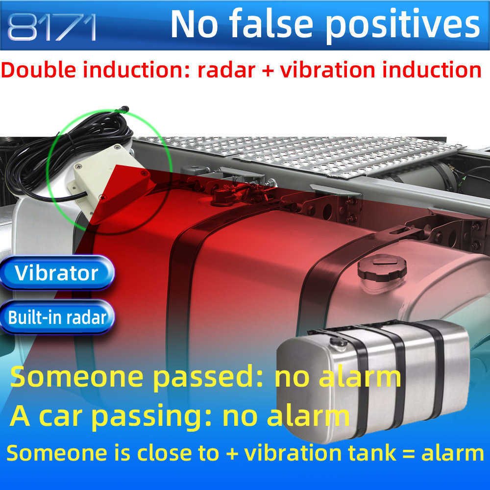 Yeni Araba Alarm Sistemi Kamyon Alarm Sistemleri Uzaktan Başlat 12V-24V Çift İndüksiyon Spotları Anti-Çalma Yağ Sistemi Kiti 8171