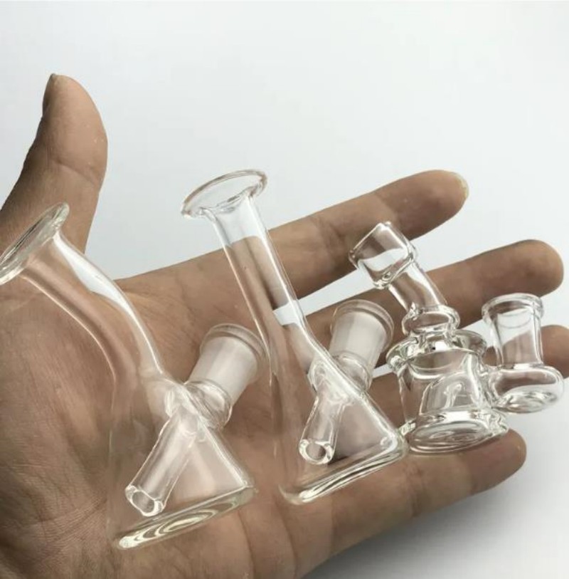 2023 nouveau 10mm 14mm femelle mini tuyau de verre tuyau haute température narguilé plate-forme pétrolière fumer tuyau épais passionnant recyclé plate-forme de fumée