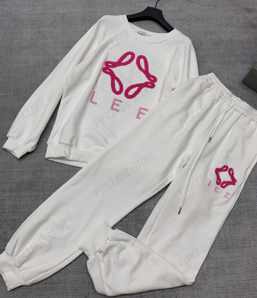 Survêtements de luxe pour femmes Sportswear Hoodie Set Mode Casual Survêtement Survêtement En Plein Air Vêtements À Manches Longues Pantalon avec Fluffy Lettre S-XL