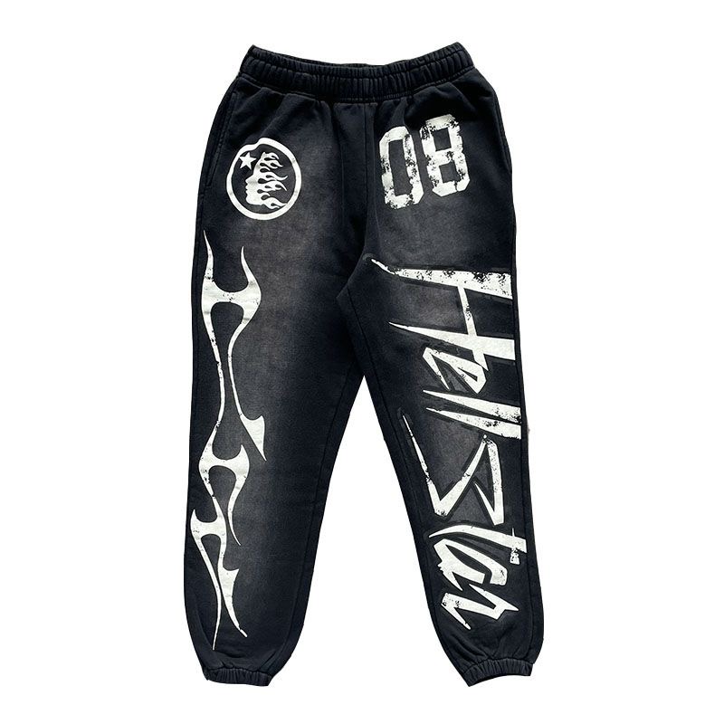 Hellstar Paradise Pantalons lavés Pantalons de sport de loisirs aquatiques à lavage intensif 3 couleurs patchwork d'eau pantalons athleisure bas de cloche Pantalons grande taille pour hommes SMLXL