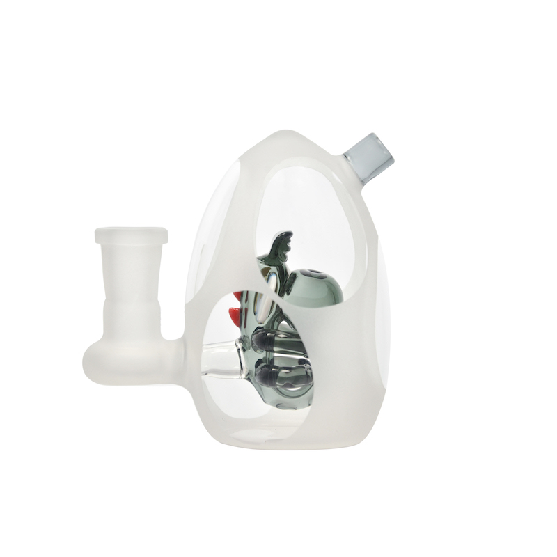 Yoshi Egg Dab Rig med pinholes perc 14,5 mm fog