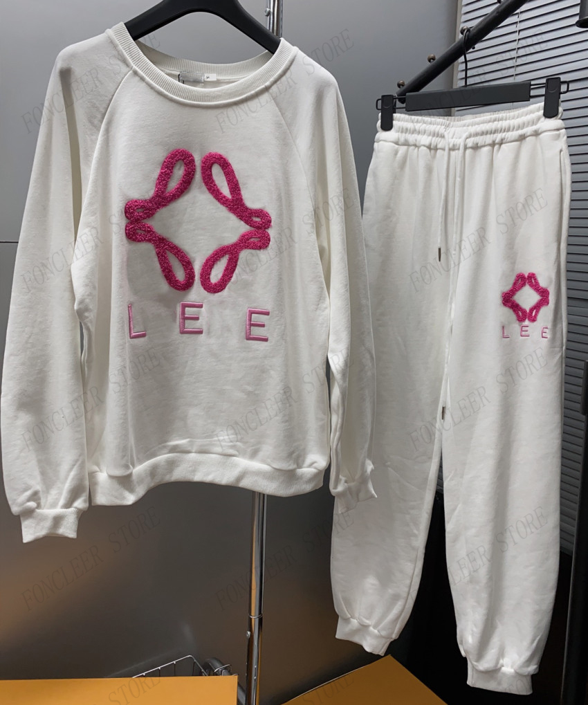 Survêtements de luxe pour femmes Sportswear Hoodie Set Mode Casual Survêtement Survêtement En Plein Air Vêtements À Manches Longues Pantalon avec Fluffy Lettre S-XL