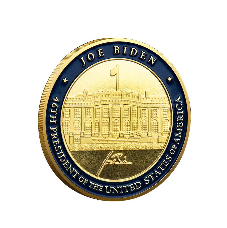 Arts and Crafts Painted color gold plated Commemorative coin