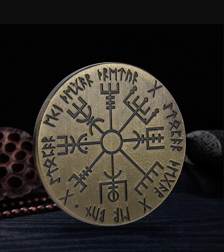 Arts and Crafts Commemorative coin of ancient bronze baking varnish metal handicrafts