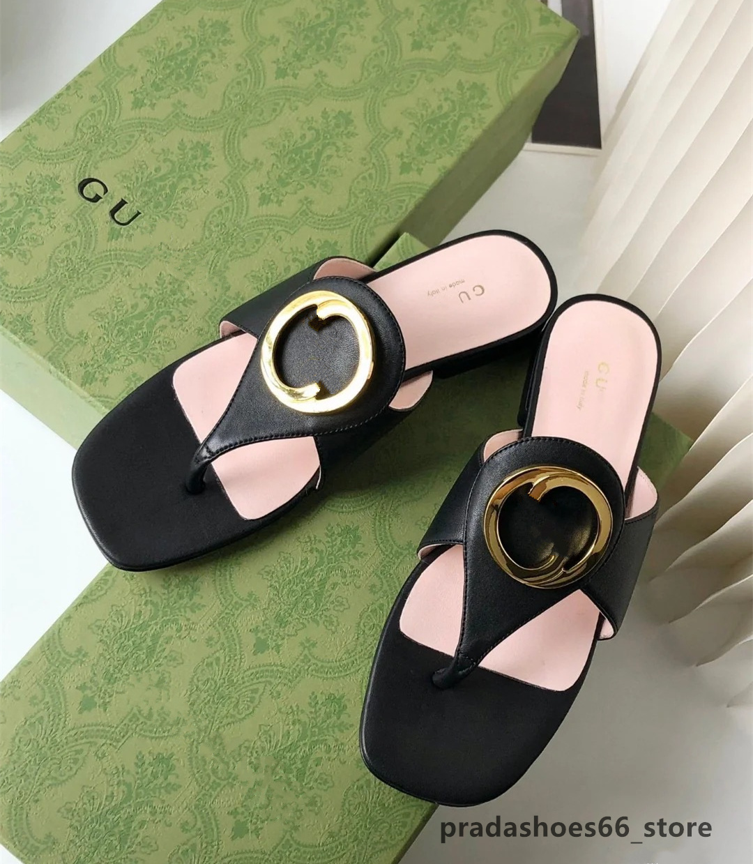 Paris 2023 Summer New Women Sandal Fashion Metal Buckle G Металлическая плоская каблука.