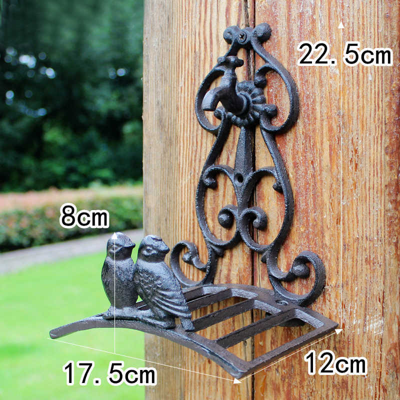 Garden Hose Holder Wall Mounted Hose Holder Heavy Duty Cast Iron Hose Butler Decorative Garden Hose Hanger Rack L230620