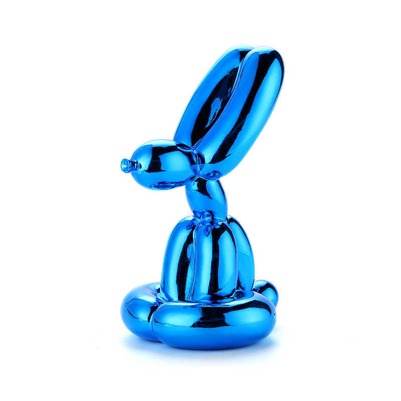 10 cm Placage Ballon Chien Statue Résine Sculpture Décor À La Maison Moderne Nordique Décoration De La Maison Accessoires Salon Animaux Figures L230711