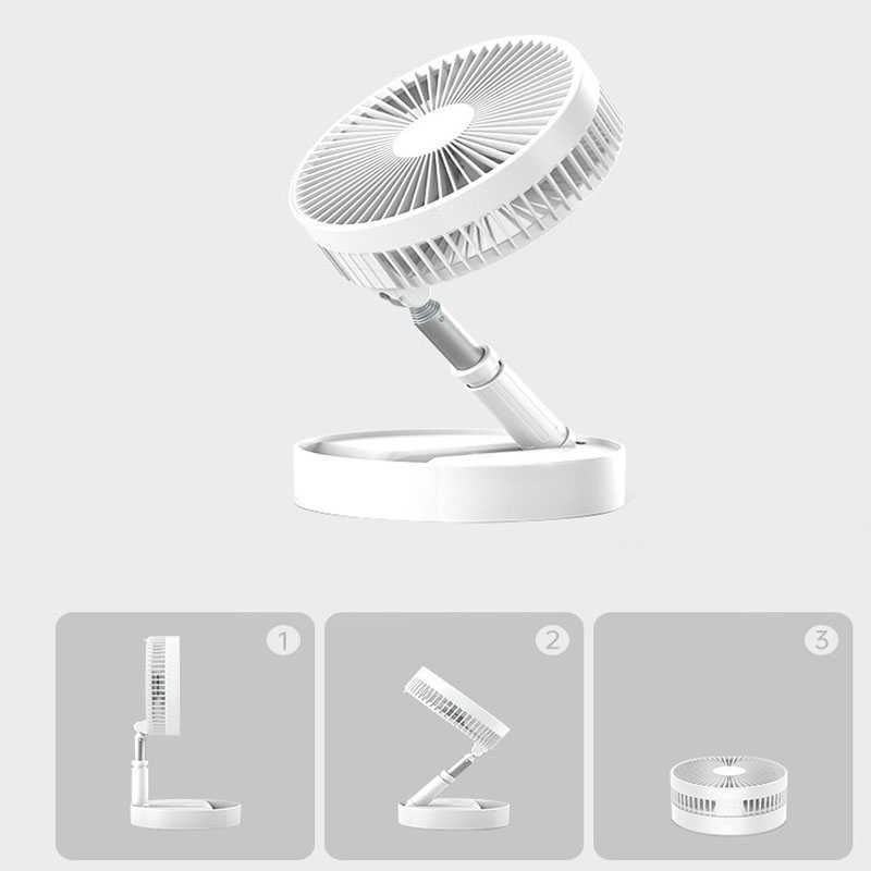 Electric Fans Cameras Summer Desktop USB Rechargeable Small Electric Fan Quiet Portable Mini Fan Desktop Floor Standing Folding Retractable Fan