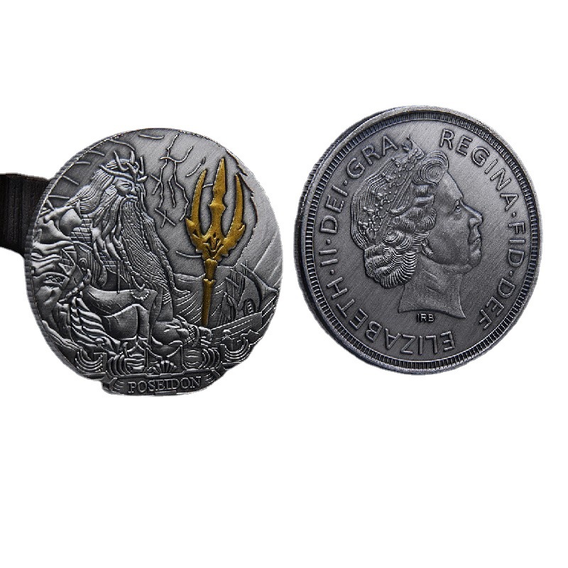 Konst och hantverk Jubileumsmynt Jubileumsmynt metall retro lucky coin guard spot