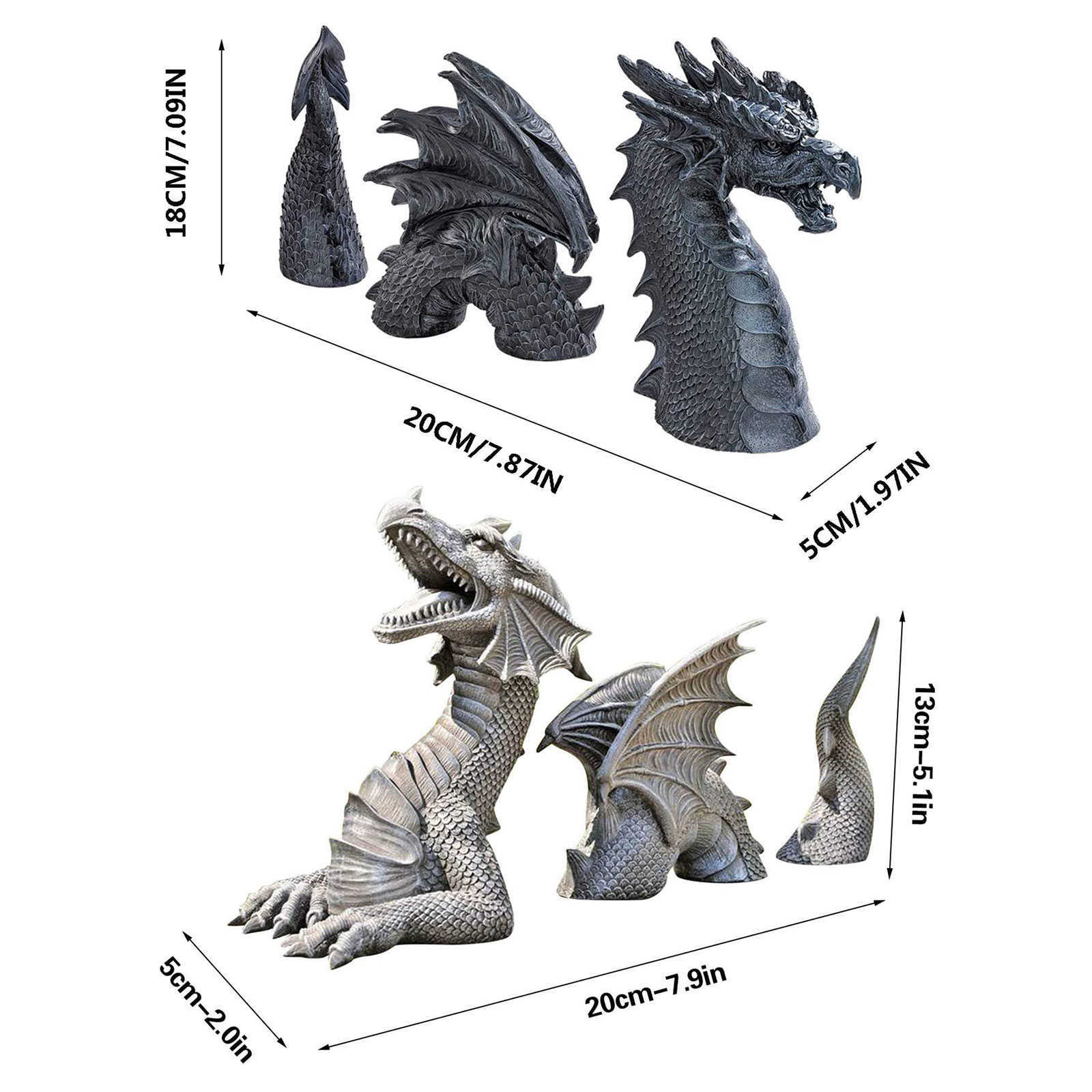 Dragon Garden Decoration Resin Dragon Statue Decorations Resin Dragon Jardin Garten Decor Easter Garden Decor Home Accessories L230620