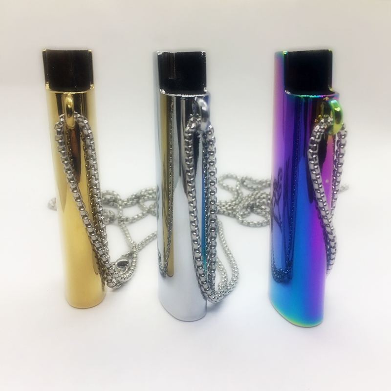 Latest Colorful Metal Alloy Lighter J3 Lighter Case Casing Shell Protection Sleeve Portable Necklace Sheath Herb Tobacco Smoking Cigarette Holder Pendant DHL