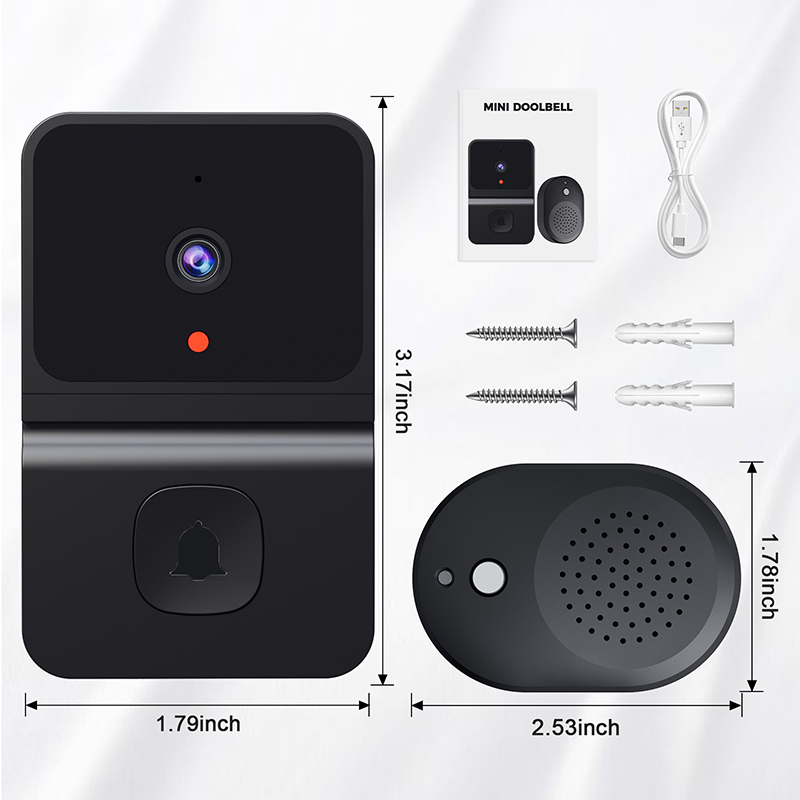 Z30 Campanello elettronico senza fili WiFi Smart Video Campanello Citofono visivo digitale WIFI Campanello porte Portiere Telecamera di sicurezza domestica