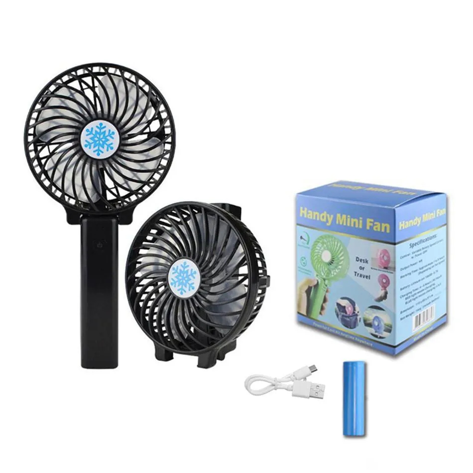 3 Gadgets Draagbare Oplaadbare USB Opladen Cool Verwijderbare Roterende Handheld Mini Outdoor Fans Zak Opvouwbare Fan Party Favor