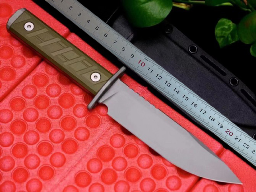 0006 Överlevnad Rak kniv CPM-3V cerakotbeläggning Drop Point Blade Full Tang G10 Handle Fixed Blade Knives With Kydex