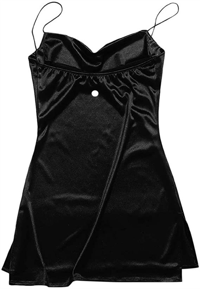 lu Party Dress Backlake Women Sexy Deep V Neck Sleeveless Chain Women Solid Backless Mini Cocktail Dress Robe Cocktail Femme