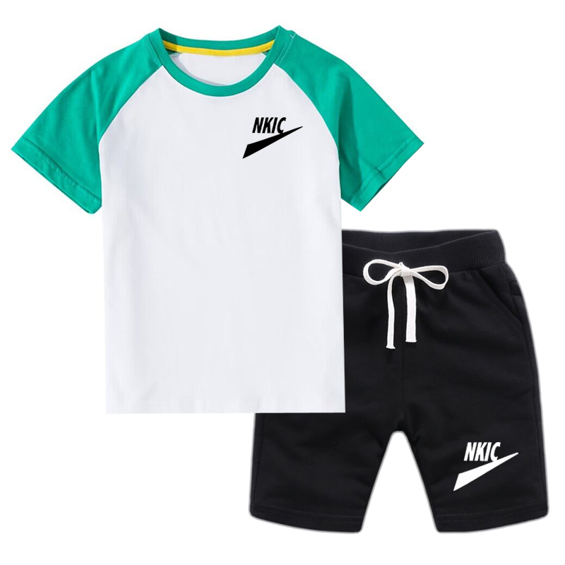 Ensembles de vêtements d'été pour garçons Ensemble de vêtements pour bébés garçons sport Costume pour enfants Splice Coton T-shirt Shorts Infant Kids Toddler Marque Survêtements
