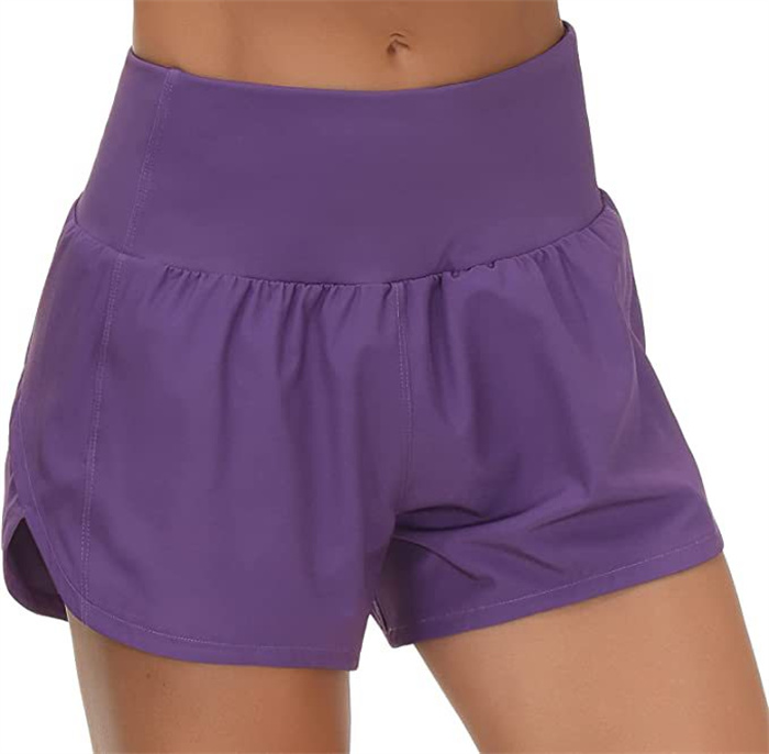 lu Sport da donna Pantaloncini da yoga Abiti a vita alta Abbigliamento sportivo Tasca con cerniera traspirante Abbigliamento fitness Pantaloni corti Ragazze che corrono elastiche con fodera interna