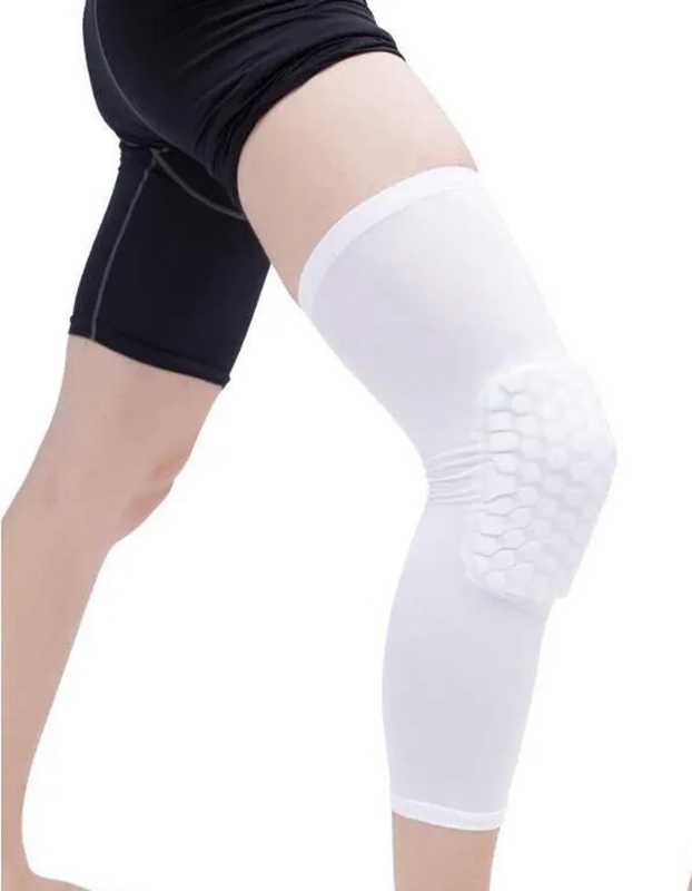 Chaussette en nid d'abeille Sport Sécurité Basketball Sport Genouillère Rembourrée Genouillère Compression Genouillère Protecteur Genouillères