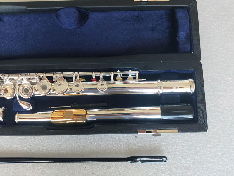 Gemeinhardt 3OB Real Pictures 17 Keys Open Hole Flute Gold Lip Silver Plated Body C Tune Flute Musical Instrument 