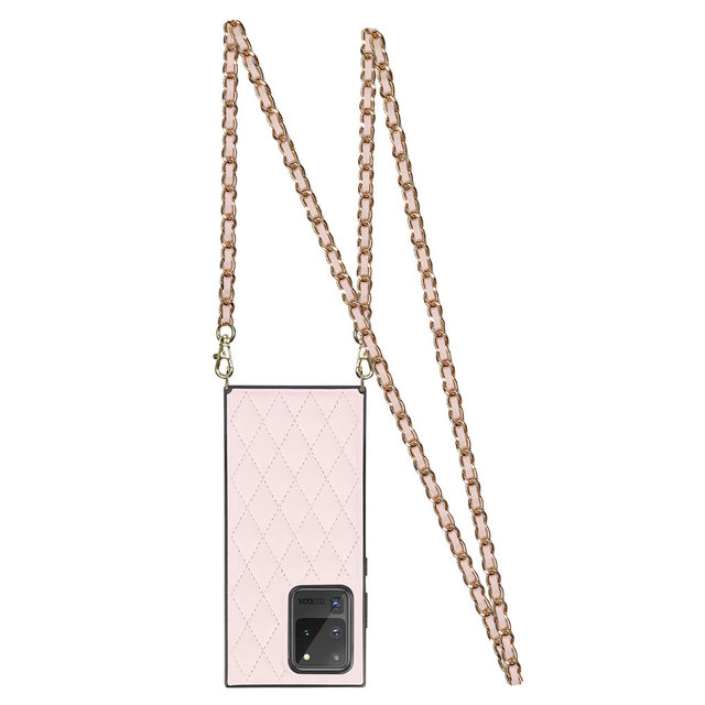 Fashion Grid Check Crossbody Lanyard Square telefonfodral för Samsung Galaxy s23 s20 S22 S21 Note 20 Ultra S20FE S21FE s23fe s22fe