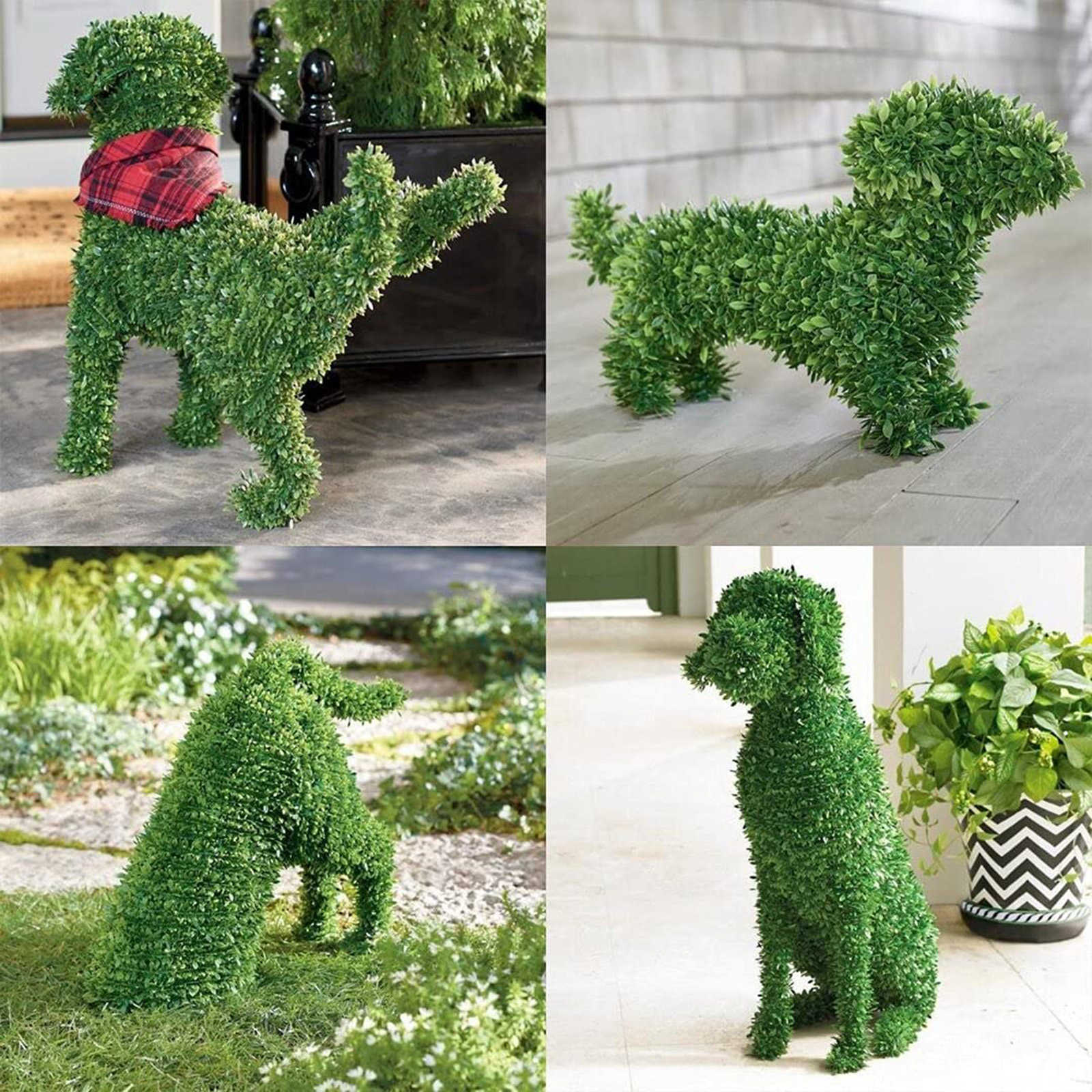 Chien pipi décoratif de jardin créatif dans 4 styles chiens artificiels réalistes verts pour jardin/cour/pelouse/clôtures L230620