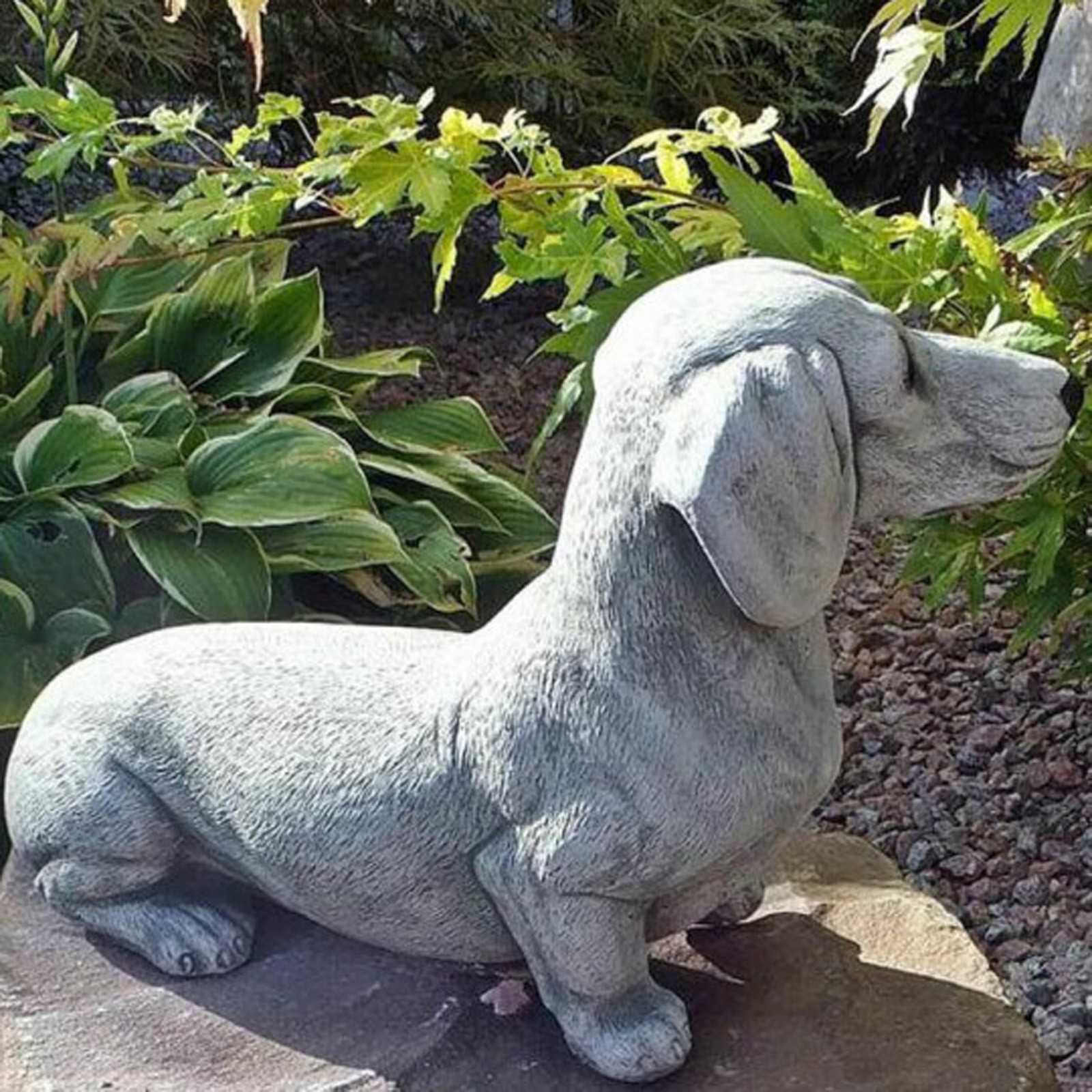 Dachshund Statue Garden Decor Memorial Dog Figurines garden accessories outdoor decoration dog garden decoration big figures L230620