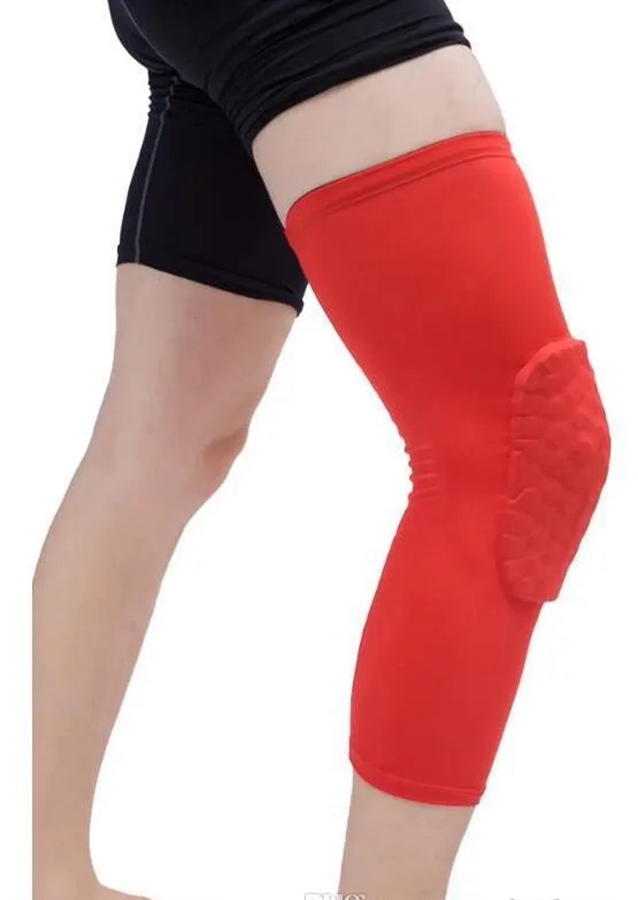 Chaussette en nid d'abeille Sport Sécurité Basketball Sport Genouillère Rembourrée Genouillère Compression Genouillère Protecteur Genouillères