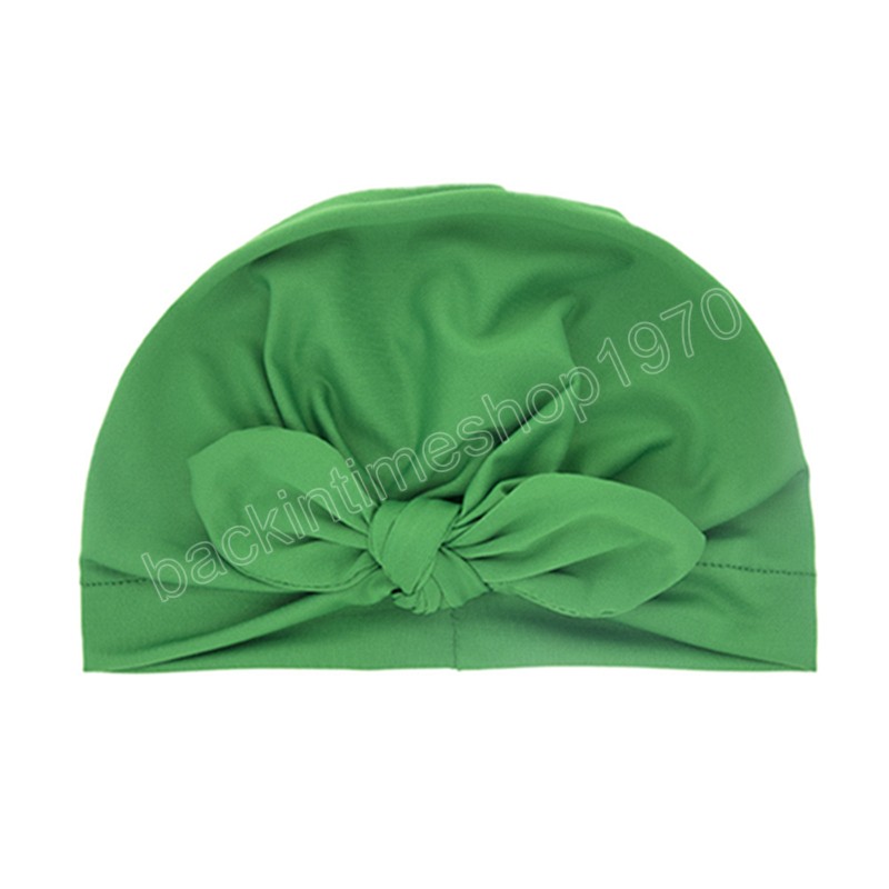 Adorabili orecchie da coniglio fatte a mano Cappellini indiani infantili Tinta unita Cappelli neonati annodati Accessori neonati Puntelli fotografia bambini