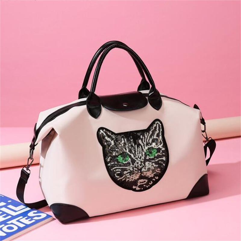 2023 neue Mode Hohe qualität Katze kopf Reisetaschen Große Kapazität Reisetasche Handgepäck Duffel Taschen Luxus Frauen Gepäck tasche