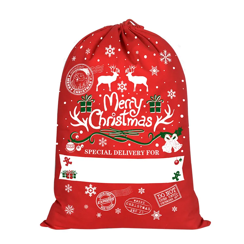 バッグクリスマス巾着バッグ大サイズサンタ袋バッグパーティー記念品キャンバスバッグクリスマス装飾