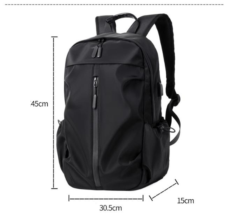 Lu Men Backpack Nylon Tudents 캠퍼스 야외 가방 십대 고용량 Shoolbag 백팩과 함께 한국 트렌드 노트북 가방