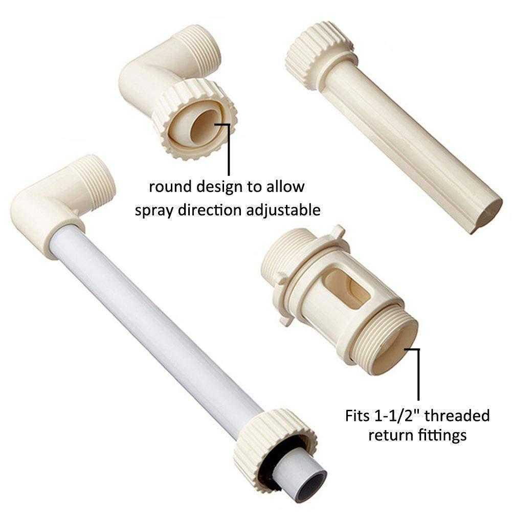 Kit de fontes de cascata para piscinas com recurso de PVC Sparização de água para piscinas decorações de spa instalação fácil acessórios para piscinas L230620