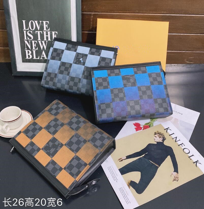 Luxury Bags Unisex Wallets Clutch Bags Pochette Voyage Plaid Color Letter Wash Bag Women Zipper Purses Mens Storage Wallets Pocket Wallets Card Holder Handbags