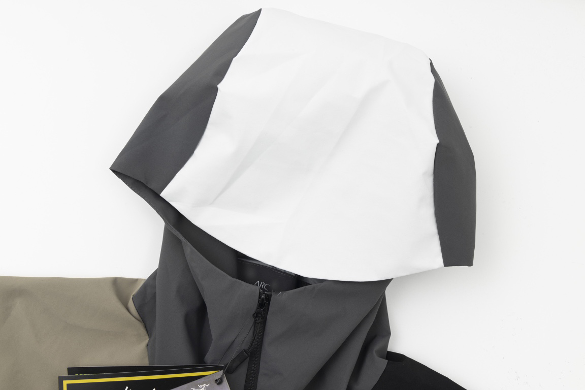남자 자켓 스프링 아크 자수 로고 디자이너 재킷 최고 방수 쉘 기능 야외 재킷 코트