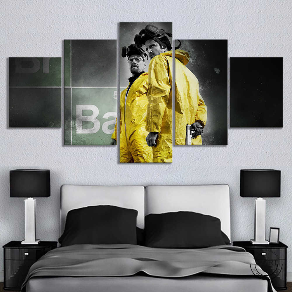 5 Panels „Breaking Bad“, Staffel 3, Filmplakat, Kunst, Wanddekoration, Gemälde, Heimdekoration, Gemälde, Leinwandkunst, Gemälde L230704