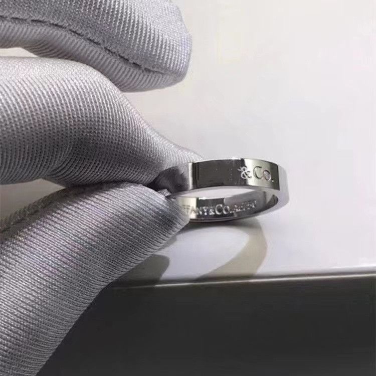 igner Luxury Band Ring Real Solid 925 Sterling Silver Diamond Ring Solitaire Simple 1837 Round Thin Band Ring finger men Women