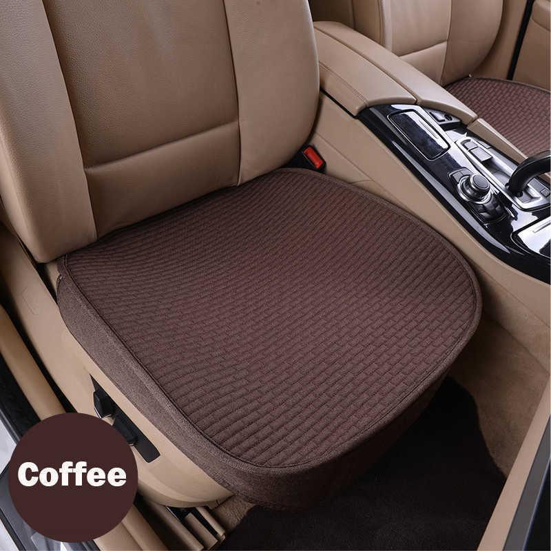 New Full Surrounded Car Seat Cover Flax Universal Plus Size Seat Cushion Linen Fabric Auto Chair Vehicle Protector Car Accessories