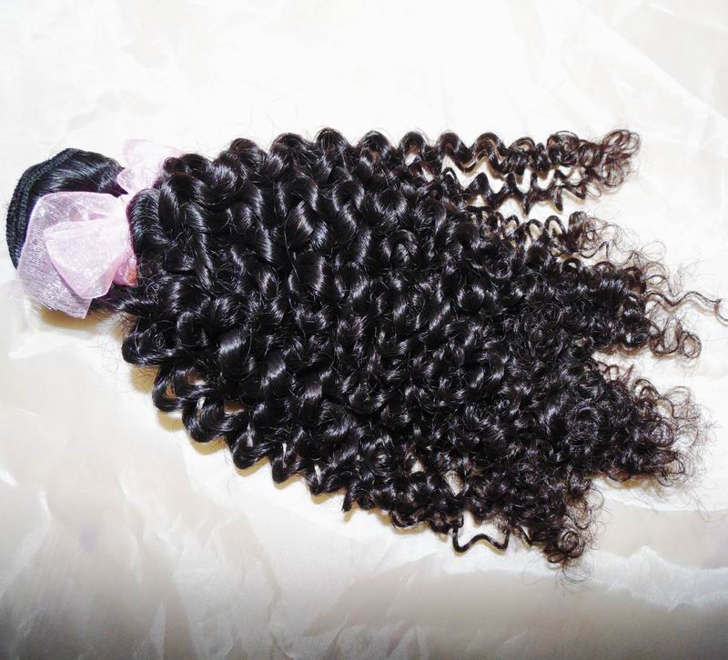 Sweet star Single donor Mongolian kinky curly raw human hair soft bouncy weave popular style