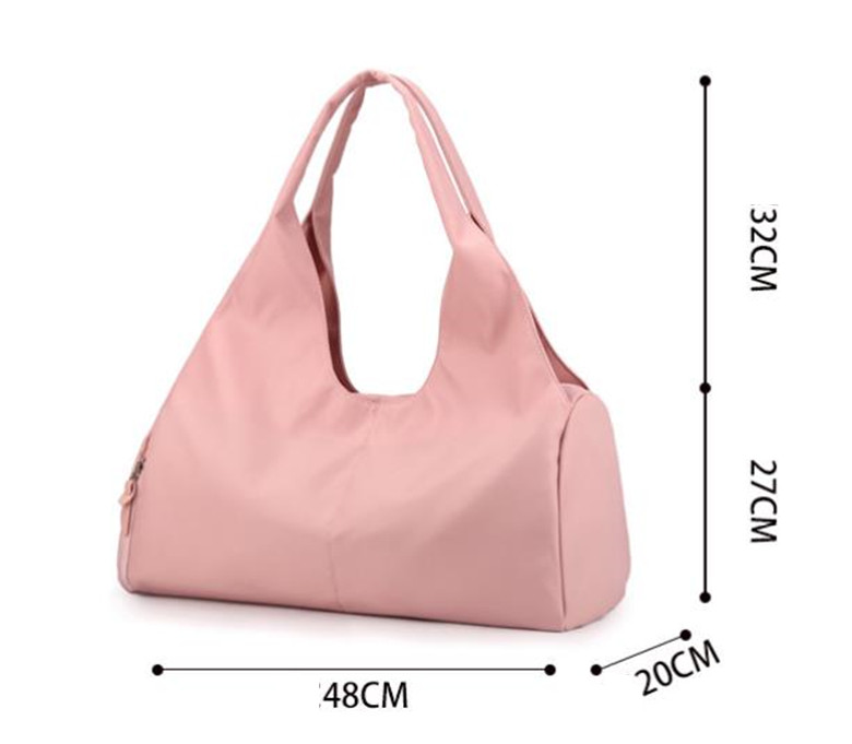 Lu Bolsa de academia feminina casual bolsa de ombro grande espaçosa mochila de náilon bolsas de salto à prova d'água com compartimento para sapatos ll714