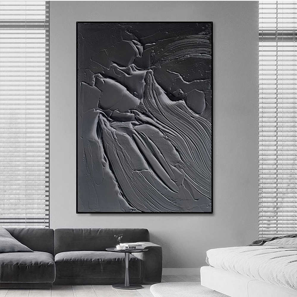 Moderne abstrait texturé acrylique toile mur Art 3D blanc épais peinture murale à l'huile peint à la main oeuvre décoration de la maison peintures L230704