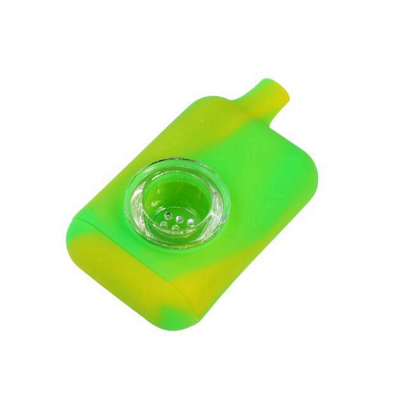 Ultimi tubi in silicone colorato Glass Nineholes Filter Screen Bowl Portable Herb Tabacco portasigarette Handpipes fumatori