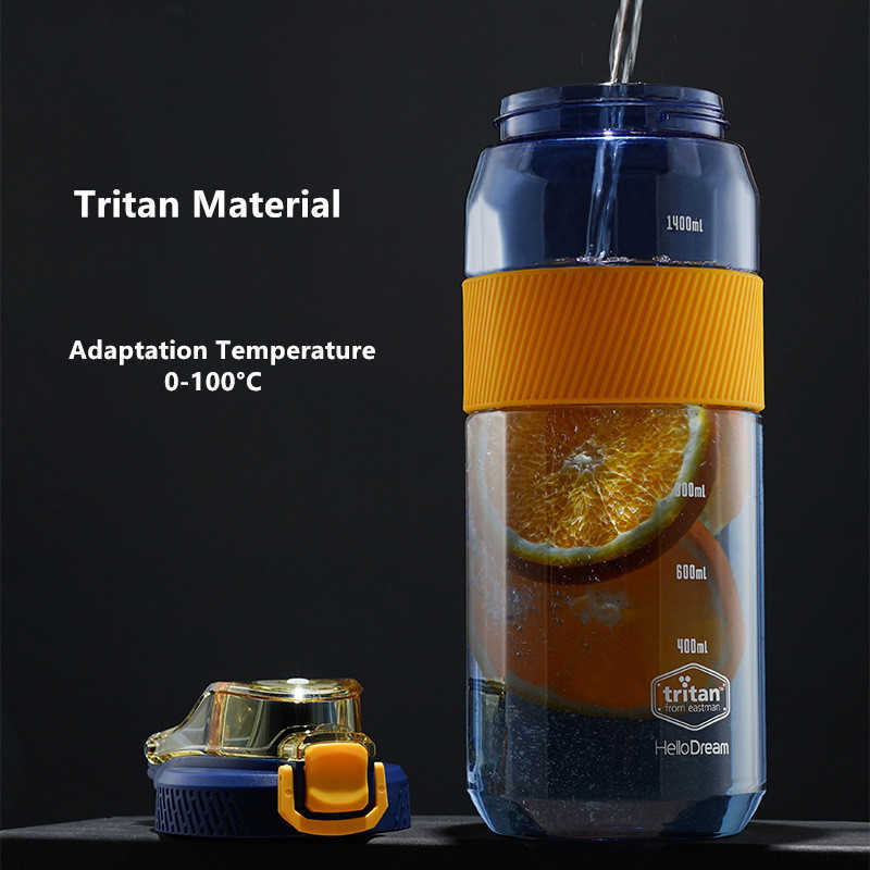 vattenflaska 1600ml/1000ml/750ml högkvalitativt tritanmaterial Vatten med sugrör Utomhusgym Sportshaker dricksflaska BPA-fri