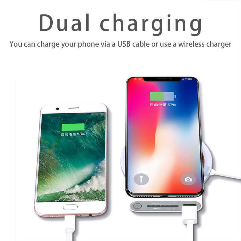 20000mAH Kablosuz Güç Bankası Qi Taşınabilir Pil Şarj Cihazı İPhone 12 11 Pro Samsung Xiaomi Power Bank Cep Telefonu Powerbank L230712