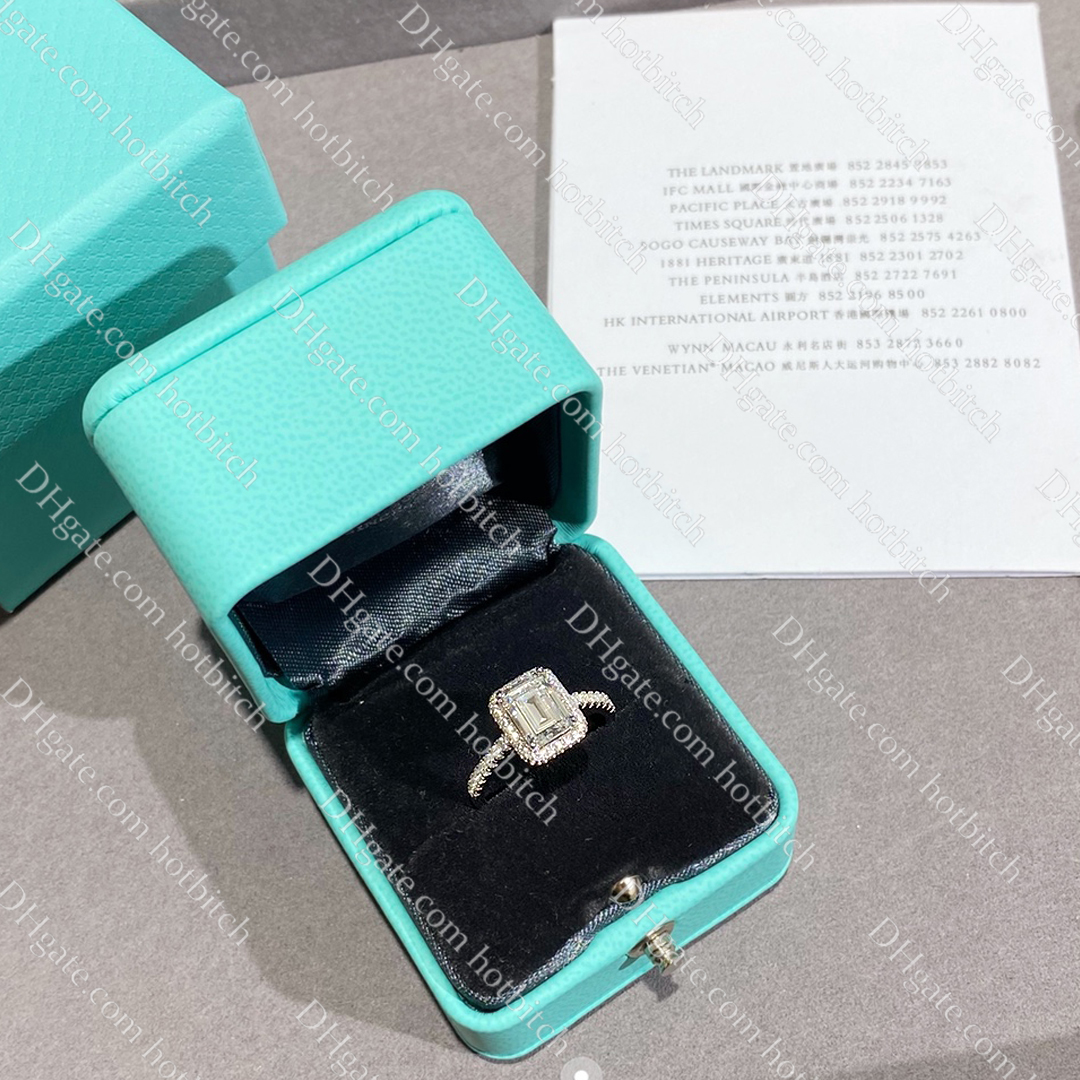 デザイナーダイヤモンドリング高級女性結婚指輪高品質のエンゲージメントリングボックス付きジュエリークリスマスギフト283n