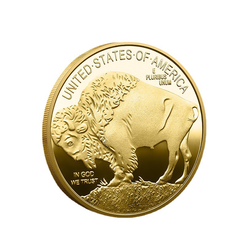 Arts and Crafts Years of Commemorative coin Gold plated coin commemorative medals