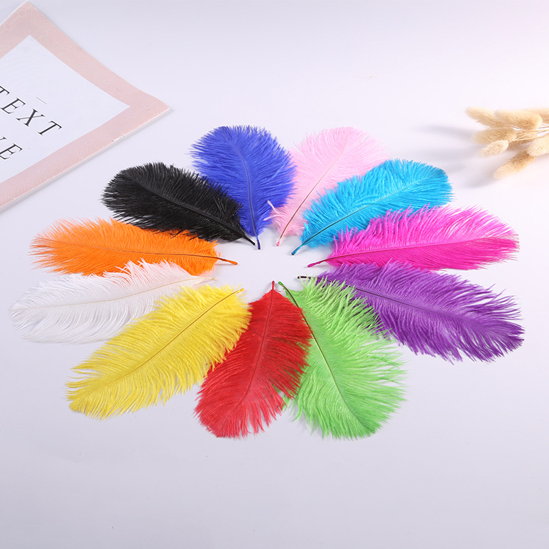 Party Decoration 7-8 Inch Ostrich Feather Plume White Pink Bury Table Centerpieces Celebrity Wall Decor