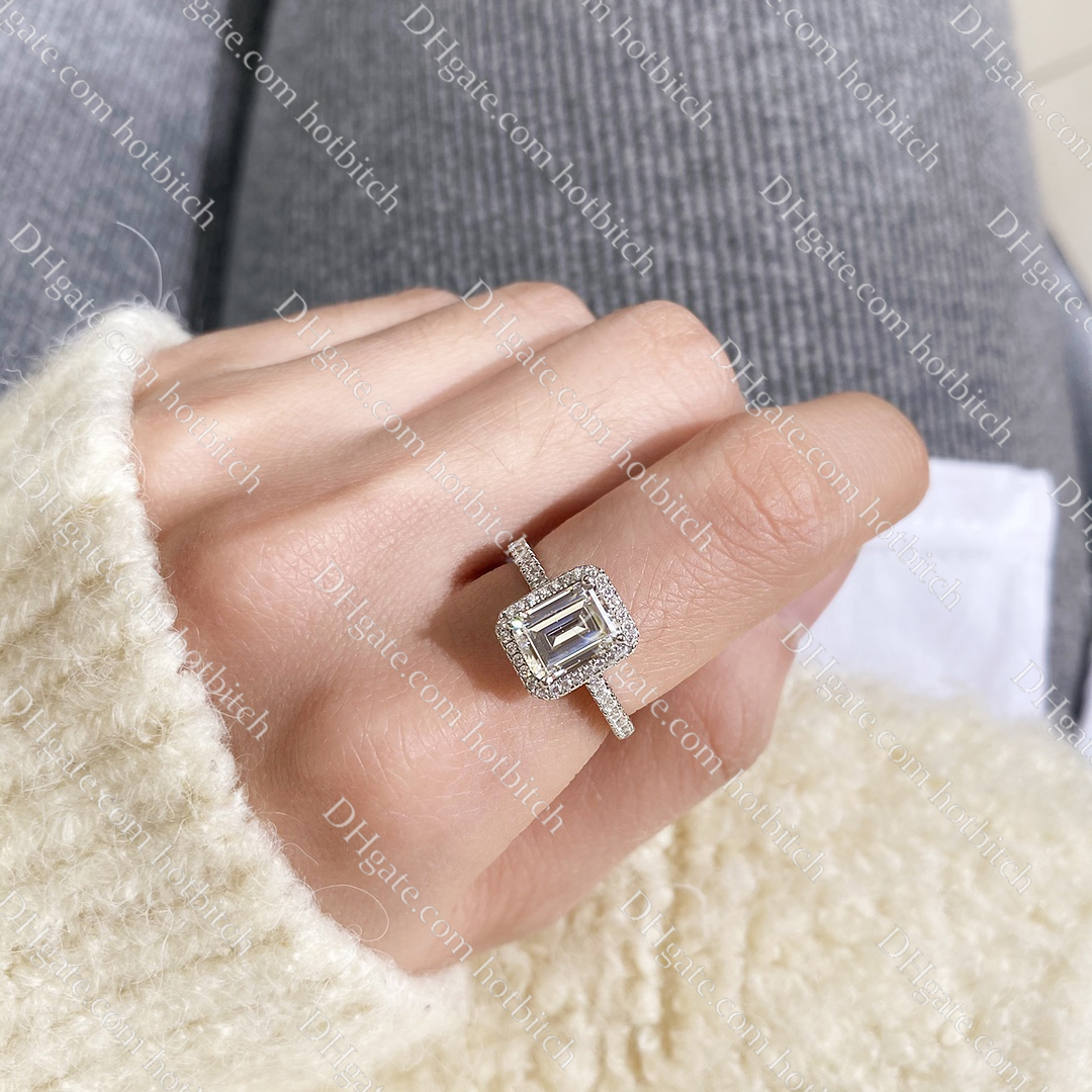 Designer Diamond Ring Luxus Frauen Ehering Hochwertige Verlobungsringe Schmuck mit Kasten Weihnachtsgeschenk283n