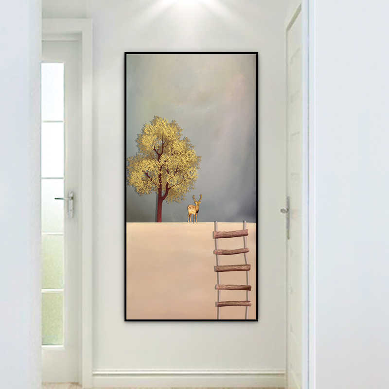 Abstract Lonely Boat Animal Canvas Painting Nordic Rower Poster Print Nostalgic Wall Art for Living Room Bedroom Japanese Style L230704