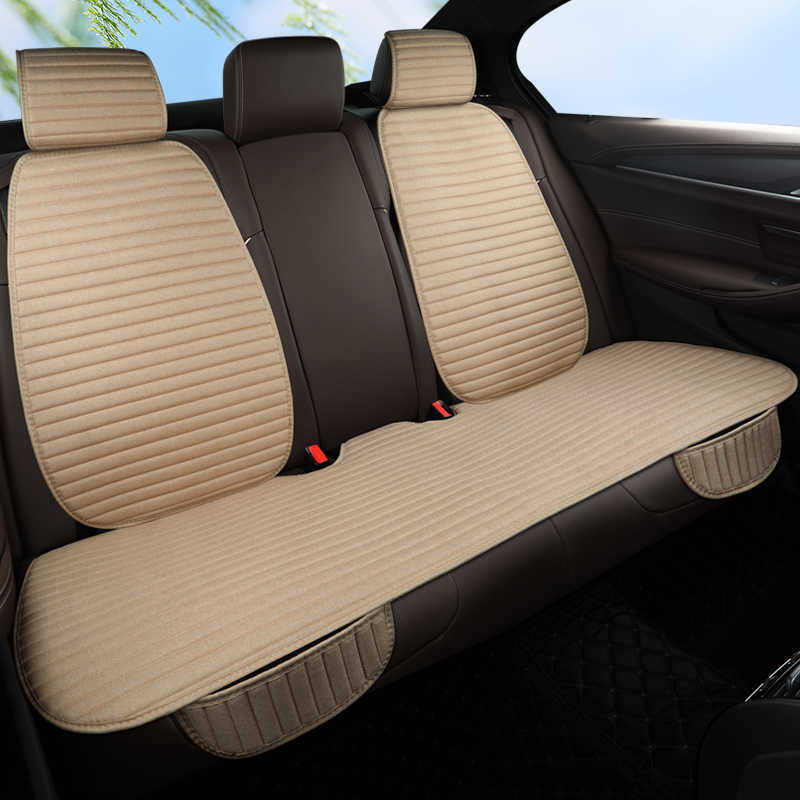 New Universal Flax Car Seat Cover Automobiles Accessories Auto Cushion Protector Anti-slip Front Chair Breathable Pad for Vehicle