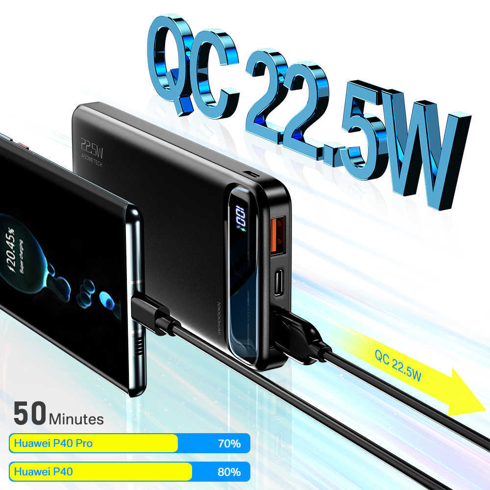 Power Bank 10000mAh Powerbank portatile 10000 mAh 22.5W PD QC3.0 Batteria esterna Poverbank iPhone 13 Pro Max Xiaomi Samsung